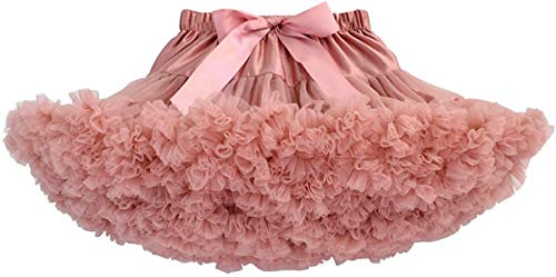 Verve Jelly Tutù Bambina Tutù Tulle Balletto Danza Pettiskirt Gonna Principessa A Pieghe Rosa Soffice per Ragazze 8-10 Anni