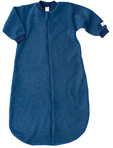 Lilano, Merino Flausch Schlafsack mit Arm, 100% Wolle (kbT) (Marine, 98-104)