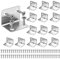L Bracket - Vaktop 15PCS Angle Brackets, Stainless Steel Corner Brackets, 90 Degree Corner Brace with 60 Screws, Metal Bracket for Wood Furniture Fixing and Repairing (Silver, 23*23*30mm)