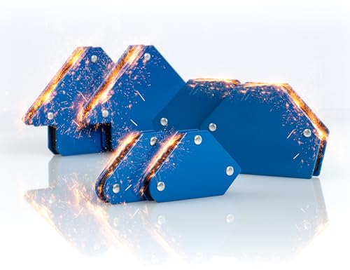 NTG Magnet Schweißwinkel Set: 6 Stück mit hoher Haftkraft für präzise Schweißverbindungen | Magnetwinkel mit 30°, 45°, 60°, 75°, 90°, 135° Schweißmagnet Schweißzubehör Winkelmagnet zum Heften