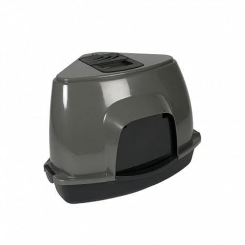 Ebi, Cat House Prism 60 Zen Series M – 38 x 56 x 40 cm, Dunkelgrau, für Hygiene, Dunkelgrau, Katze
