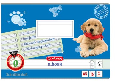 Herlitz Schreibhefte A5/16 Lineatur 0 (Lernlineatur) 20er Packung