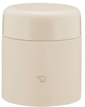 ZOJIRUSHI Zojirushi Mahobin Stainless Steel Thermal Soup Jar, Lunch Jar, Seamless 10.1 fl oz (300 ml), Beige, Integrated Lid and Seal, Easy to Clean, 3 Pieces Only Wash SW-KA30-CM