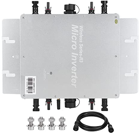 Tyenaza Solar Grid Tie Inverter, 1600 W Solar Gridtie Micro Inverter Ip65 wasserdichte WiFi-Steuerung, Automatische Identifizierung AC-Ausgang 120 V/230 V Micro Inverter Solar Grid Tie