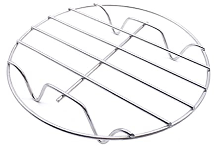 wueiooskj Grille de refroidissement ronde en acier inoxydable Support de cuisson à la vapeur Boulangerie Cuisine Cuisson, 15cm