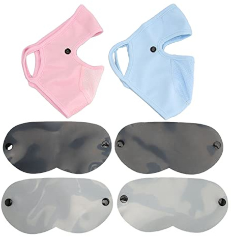 Dioche 4 Stück Full Face Shield Multifunktionaler UV-Schutz aus Eisseide, Gesichtsmaske, Damen-Sonnenschutz-Gesichtsschleier mit Augenschutzblättern Zum Wandern
