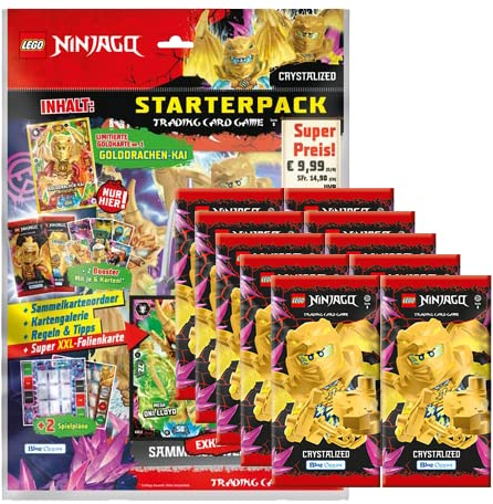 Lego Ninjago TCG Serie 8 Crystalized – 1 x Starter Pack + 10x Booster