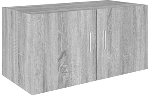 vidaXL Wandschrank Hängeschrank Aufbewahrung Wohnzimmer Bücherschrank Schrank Mehrzweckschrank Lagerschrank Grau Sonoma 80x39x40cm Holzwerkstoff