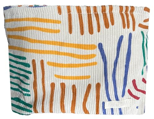 LQSCJS Kosmetiktasche Cord, Reise Kulturtasche mit Reißverschluss, Kordsamt Kosmetiktasche Multifunktionaler Kosmetiktasche Waschtasche, Tragbare Make up Tasche, Buntes