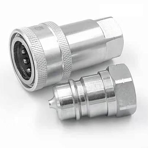 Raccord à dégagement rapide, connecteur de système hydraulique, connecteur d'accouplement hydraulique pour tracteurs, remorques, moissonneuses (NPT-3/8)