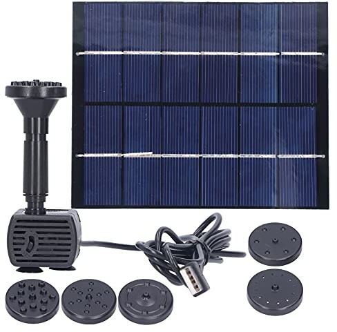 BuyWeek Fontana Pompa Solare da Giardino, 2W Pompa Solare per Fontana, Pompa Acqua Solare da Esterno per Uccelli Laghetto Giardino Decorazione e Piscina