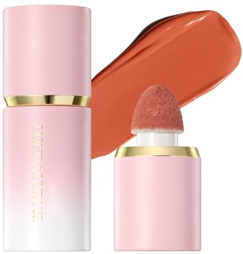 Vawolecy Liquid Blush Natural Glow For Face, Lightweight Waterproof Moisturizing Long Lasting Smooth Blush, Easy to Use with Cushion Applicator