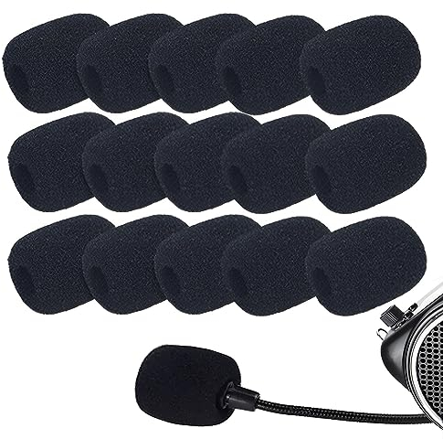 Lot de 15 housses de micro en mousse pour casque et micro - Pour une variété de casques et microphones - Réduction du bruit