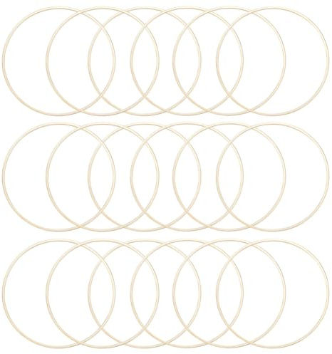 Beebeecraft 1 Box Mit 20 Stück 40 mm Verbindungsringen 24 Karat Vergoldet Glatt Einzelne Schleife Kreisrahmen Schlüsselanhänger Geschlossene Glieder Verbindungsringe Für Die Herstellung von Armbändern