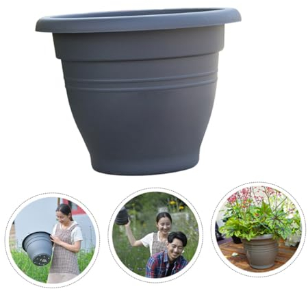 Kisangel Gartenbedarf 3st Blumentopf Aus Kunststoff Blumenbank Für Draußen Sukkulenten Pp Harz Bonsai Töpfe Für Pflanzen