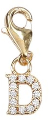 Depesche 11785-008 Charms Express yourself - Anhänger für Halsketten und Armbänder, Buchstabe D,vergoldet, als kleines Geschenk