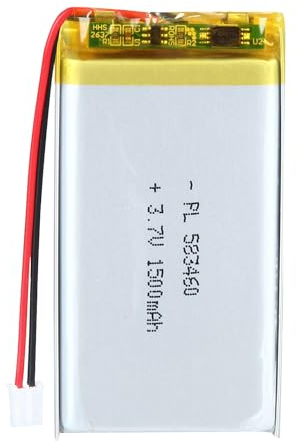 Batterie Li-Po lithium-ion 3,7 V 1500 mAh 583460 avec connecteur 2P pH avec grille de 2,0 mm