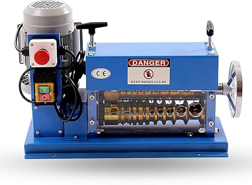 JINPRDAMZ Electric Wire Stripping Machine 370W Automatic Electric Scrap Wire Stripper Machine 11 Channels 10 Blades 1.5mm-38mm Cable Stripper Portable Powered Wire Stripper Machine Copper Recycle