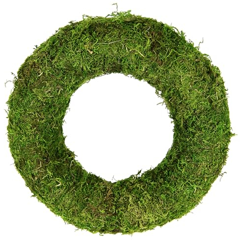 Kranz mit Moos Weidenkranz romantische Deko Blumenkranz Rattankranz Dekokranz Kerzenkranz Kunstblumendeko Landhaus Kränze Rohling Osterdeko Frühjahr Frühling Adventskranz Weihnachtsdeko Tischdeko