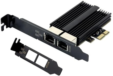 Adattatore di rete Ethernet PCIe a doppia porta da 2,5 G a scheda LAN WiFi RJ45 da 2,5 Gigabit, compatibile con Intel I226 2500 Mbps per Windows/Mac OS