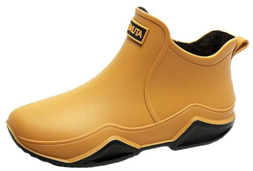 WKAYsIV Stivali Gomma Donna di Pioggia da Acqua Piatto Moda Plaid Giardino Scarpe Impermeabile Antiscivolo Stivaletti Lavoro Nero Bimba 24 38 21.99