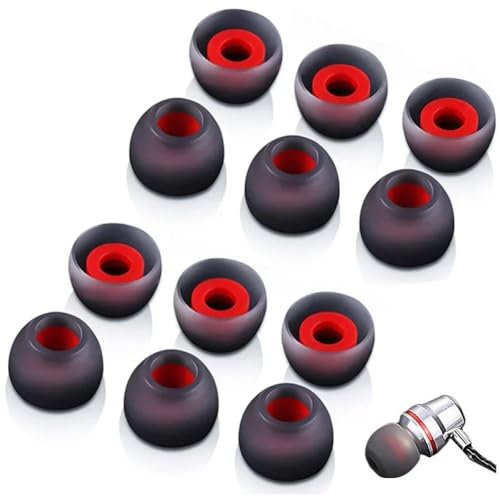Lpitoy 24 Pairs Silicone Earbud Tips Replacement Ear Tips Earbuds Cap for In- Ear Headphones Earbud Replacement Tips Ear Buds Tips Earphone Accessories