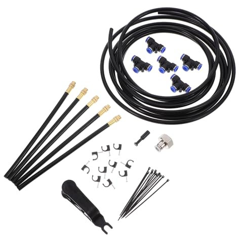 1 Juego dispositivo de riego señores kit de riego por goteo sin grifo de riego sobre el suelo para césped de riego de jardín señor boquillas cobre Black BESPORTBLE