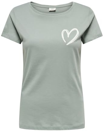 JdY Damen Jdyparis S/S Print Top JRS Exp, Chinois Green, XS EU