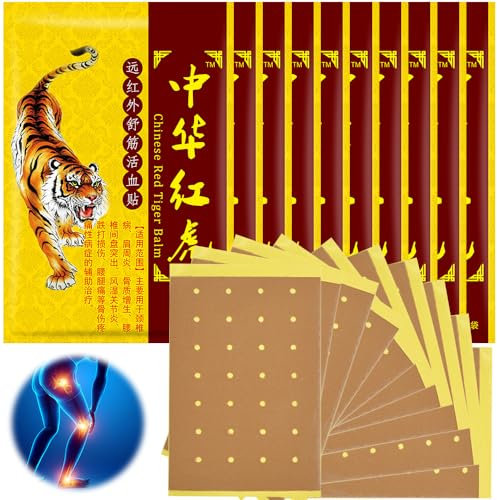 Schmerzlinderung Patch, 80Pcs/10Pack Chinesische Ferninfrarot Pflaster Schmerzlinderung Pflaster, Nacken Rückenschmerzen Relief Patch für Rückenmuskel und Gelenkschmerzen für Eltern Arbeiter Ältere