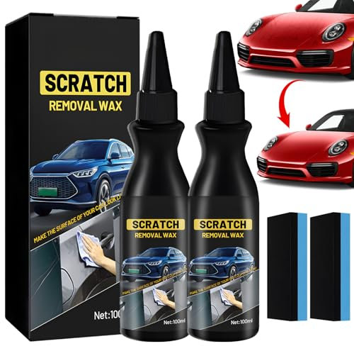200ml Kratzer Entferner Auto, Polierpaste, Autopolitur Kratzer Entfernen, Auto Politur Set, Autolack Kratzer Entferner, Car Scratch Remover für Alle Lacke Farben zur Reparatur von Kratzern Lackpflege