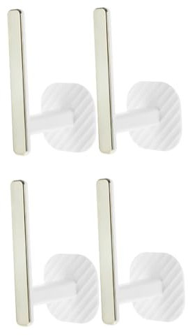 Gatuida 2 Sätze Kunststoffhaken Plastikhaken Coat Hooks Taschenhaken Wandhaken Gardinenstangenhalter Haken Klebehaken Für Badezimmer Badezimmer-handtuchhaken Für Die Wand Weiß 2 Stück * 2