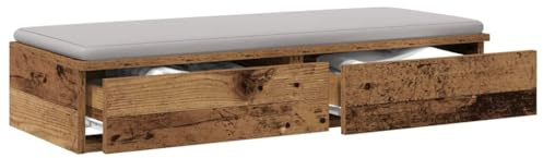 vidaXL Bettschubladen Altholz 75 x 36,5 x 16.5 cm Holzwerkstoff | Passt perfekt zur modernen Schlafzimmerästhetik, Funktioniert auch als Sitzgelegenheit oder Tritt, Jede Schublade hält bis