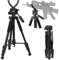 Trípode de caza para rifle de francotirador, soporte de tiro de ballesta, con una base de trípode que puede inclinarse y girar horizontalmente, aleación de aluminio de 21 a 62 pulgadas en forma de V