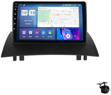 Android 14 Doppel Din Auto Stereo Radio für R-ENAULT Megane 2 2002-2009 9 GPS Navigation Multimedia Video Player mit DSP FM BT WiFi SWC 4G 5G Carplay Plug and Play,M100s