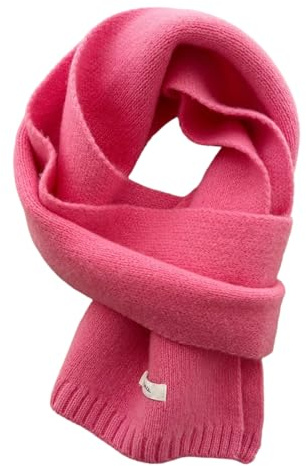 Generisch Winterschal Wollschal Weiche Warm Strickschal - 100% Wolle - Herbst Winter Einfarbig Gestrickter Schal Vielseitiger Kaschmir-Halsschal für Damen Herren, 160 x 20 cm