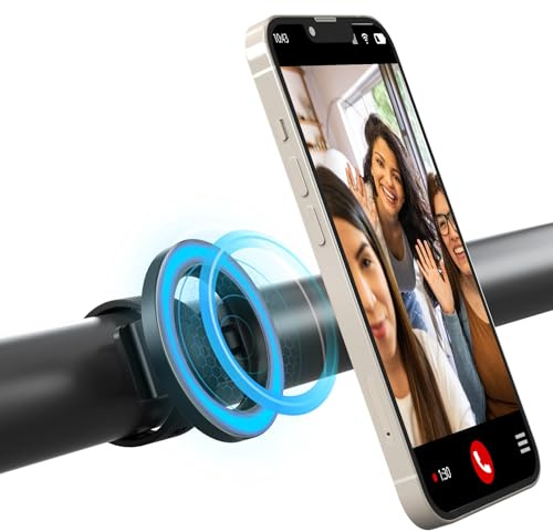 nediea Handyhalterung Kinderwagen, Magnetclip Handyhalter, 360° Drehbar | Verstellbarer Armband Fixierung, Zubehör für Golfwagen, Geeignet für Buggy, Laufbänder Indoor, Warenkorb, Fitnessstudio