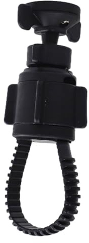 FUANA Adjustable Bike Computer Mount Adapter with Rubber Strap for Garmin, Front Headlight Bracket Mount, 122mm Length, Black