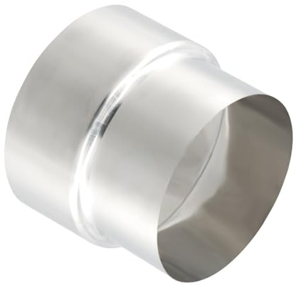 Reducción Tubo Chimenea, Tubo de Horno Reductor, Reducción de Tubo de Estufa 100 a 80mm, Reductor Tubo Escape, Resistente a Temperaturas Altas, Reductor de Acero Inoxidable (100 mm a 80 mm)