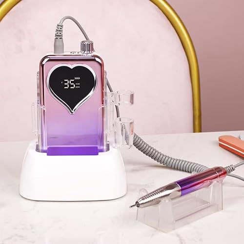Gradient Color Brushless Cordless Rechargeable Drill Efile Portable 35000rpm Professional Electric Nail Drill Machine