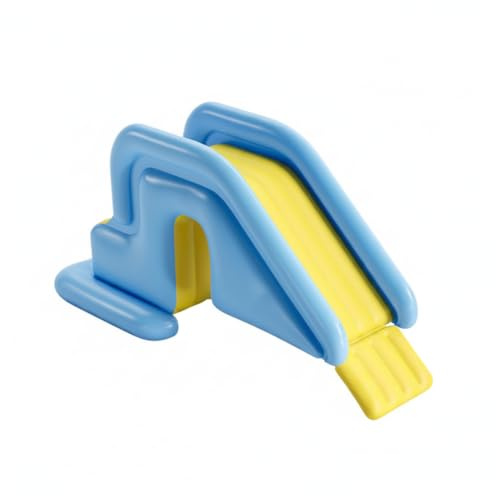 Tobogán Inflable para Piscina, tobogán Azul Claro para Piscina con Bomba de pie: fácil instalación y Almacenamiento de Agua Inflable para diversión y natación en el Patio Interior Exterior