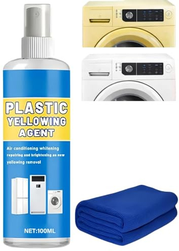 Powerful Plastic Yellowing Remover,Multi-Purpose Plastic Cleaner & Restorer for Stubborn Stains,Fast Acting Paint Remover for Plastic,Plastic Cleaner for Appliances,Toilet Stain Remover Heavy Duty