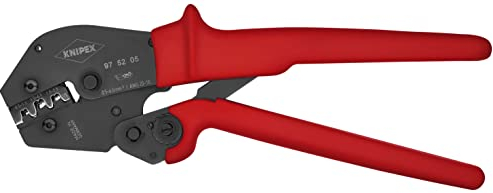 KNIPEX Crimpzange auch für Zweihandbedienung in Blistermit rutschhemmenden Kunststoff-Hüllen 250 mm, 97 52 05 SB