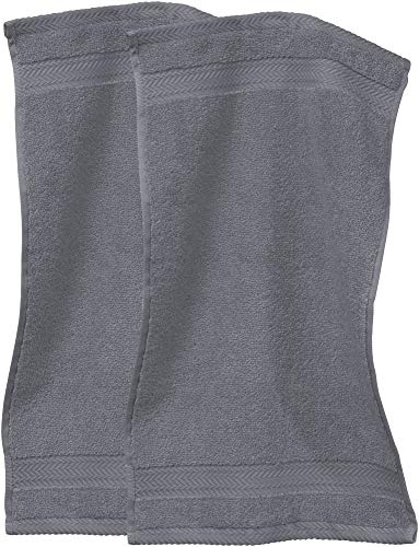 Erwin Müller Gästetuch Friedrichshafen 2er- Pack, 100% Baumwolle anthrazit Größe 30x50 cm - Premium-Qualität, unvergleichlich saugfähig, hautsympatisch, formstabil (weitere Farben)