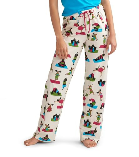 Hatley Damen Cute Animal Jersey Pajama Pants Pyjamaunterteil, Yoga Bär, X-Large