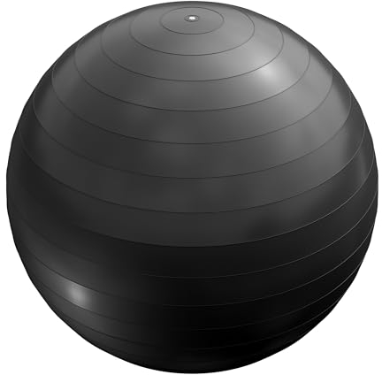 GORILLA SPORTS® Gymnastikball - inkl. Luftpumpe, 55cm, 65cm oder 75cm, bis 500kg Belastbar, Anti-Burst, rutschfest, Farbwahl - Sitzball Büro, Yoga Ball, Balance Ball, Fitnessball, Trainingsball