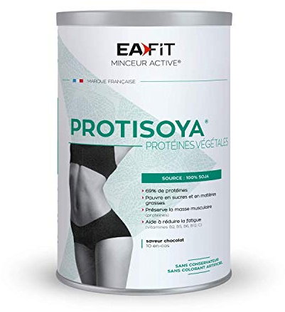 EAFIT PROTISOYA 320g - Chocolat - Protéine végétale - Vegan - SOJA - Préserve la masse musculaire - Boisson Minceur Protéinée - Marque française