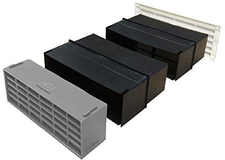 9 x 3 Extendable Combination Cavity Wall Sleeve Vent with Grey Air Brick