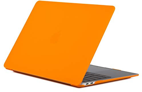 Se7enline compatible with MacBook New Air 13 inch Case 2024 2023 2022 2021 2020 2019 2018 Frosted Hard Shell Laptop Case Cover for Mac Air 13-Inch with Retina Touch ID Model A1932/A2337/A2179, Orange