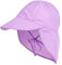 LACOFIA Baby Sonnenhut mit Bindebändern und Nackenschutz Kinder Strand Mützen Kleinkind Sommer Visier Cap Lila 6-18 Monate