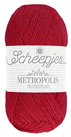 Scheepjes Metropolis 50g Wool-Nylon Yarn - Color 058 Bordeaux